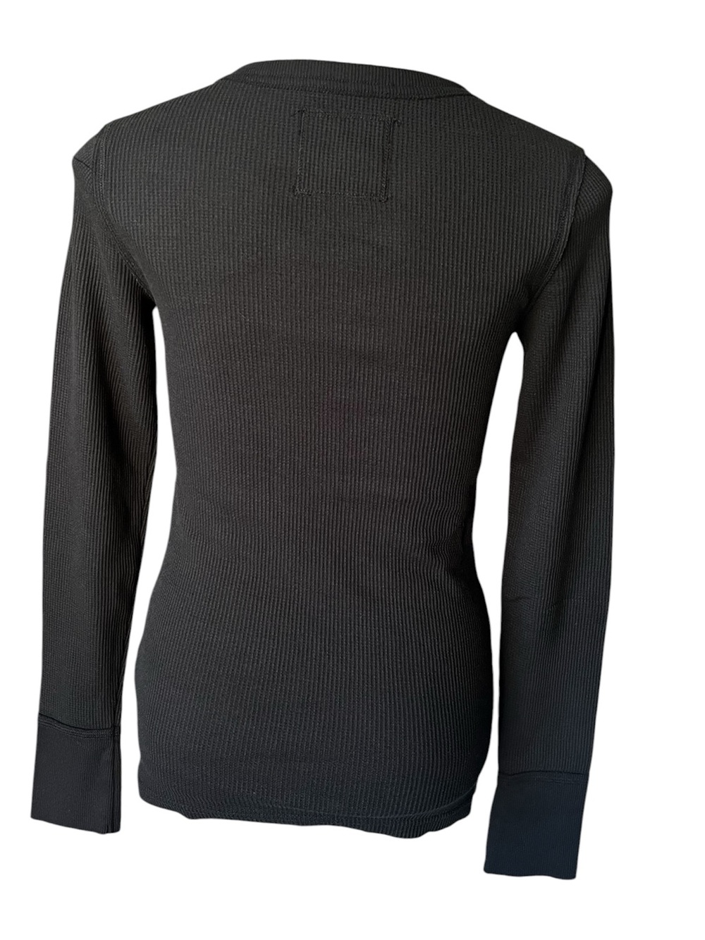 Size Small Aerie Black Thermal Long Sleeve Crewneck Top 2025 cotton blend - Picture 2 of 4